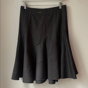 DKNY Y2K Black A-Line Skirt with Subtle Stripes